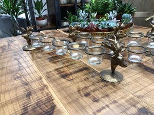 Xmas Lida brass iron tealights with deer heads