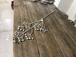 Pik aneto 31x110 - fiore metallo bianco grande