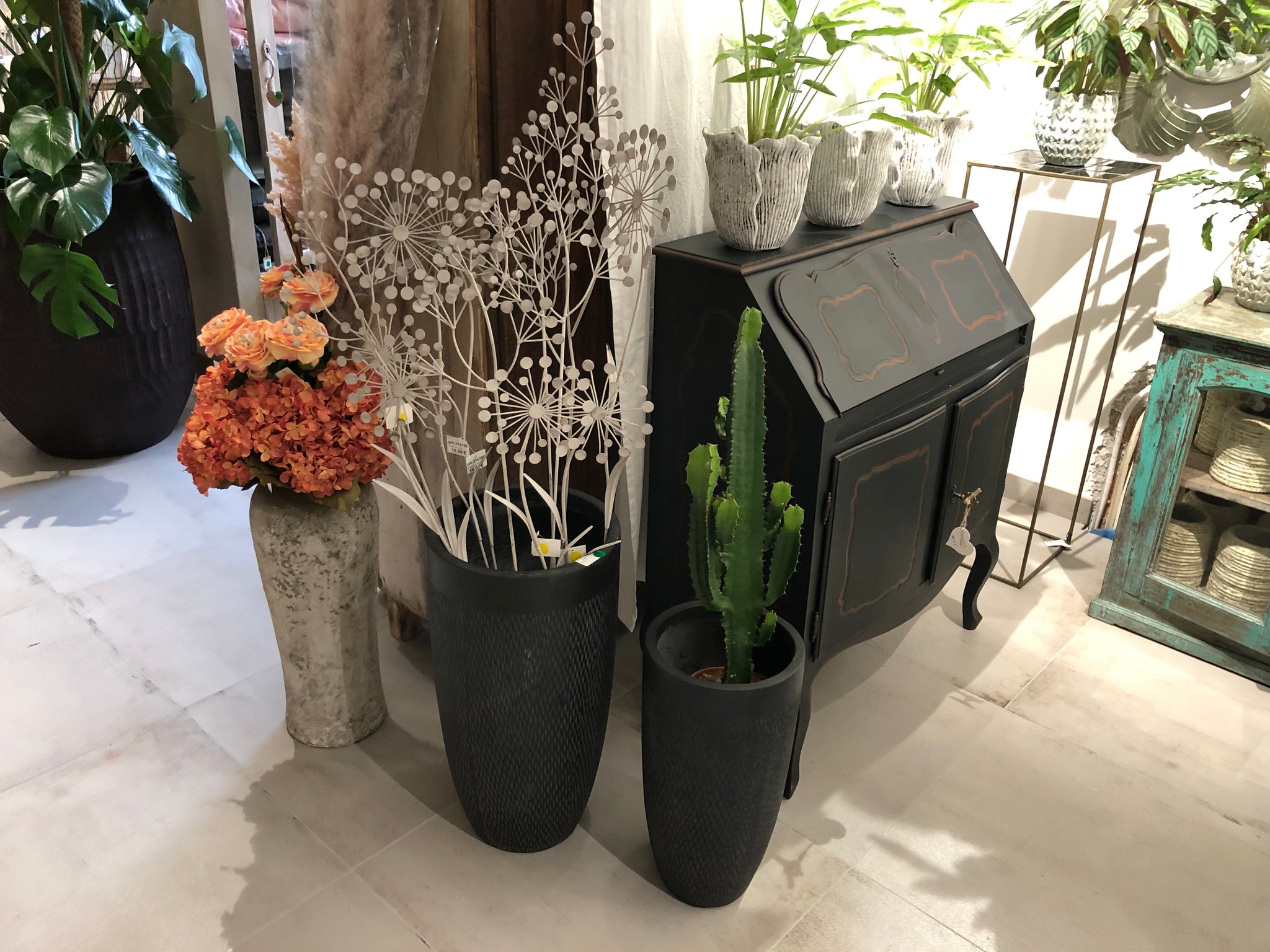 Pik aneto 31x110 - fiore metallo bianco grande