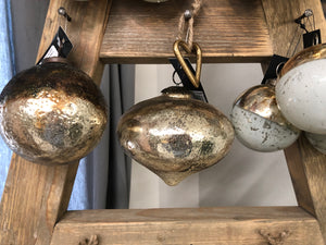 Xmas jaylee gold rustic glass ball onion