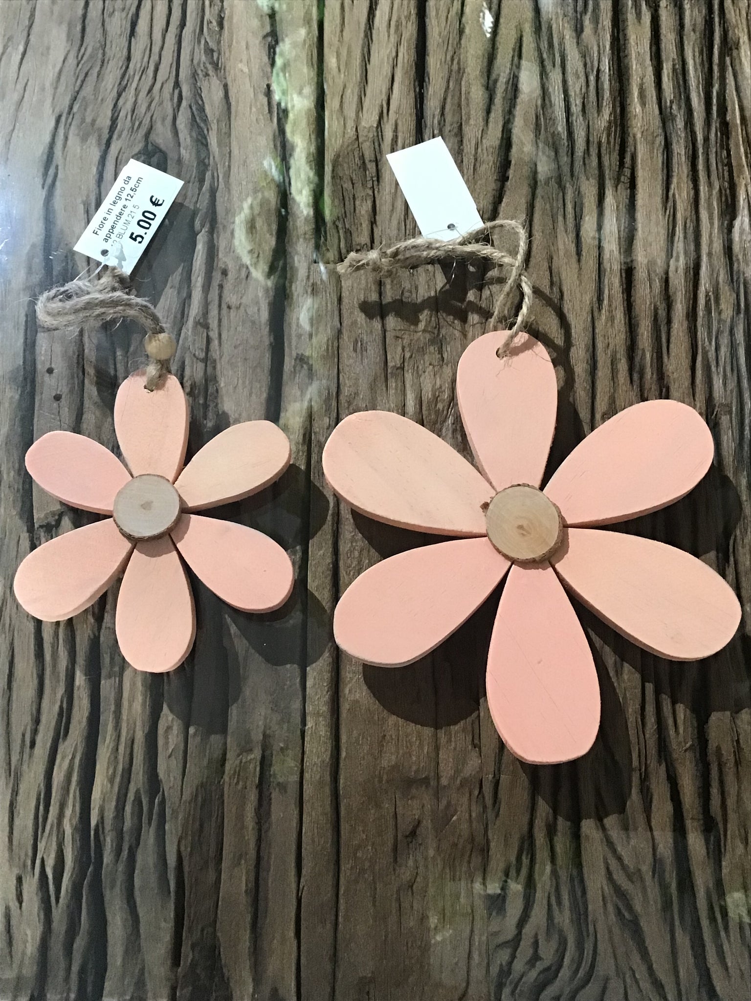 Fiore legno da appendere (grande)