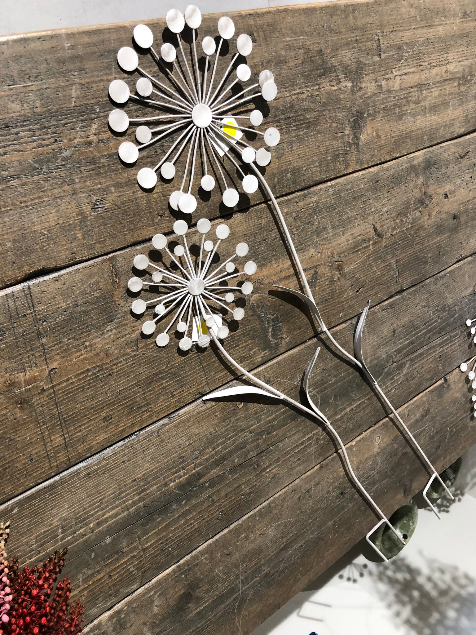 Pik 17x80 - soffione fiore metallo bianco