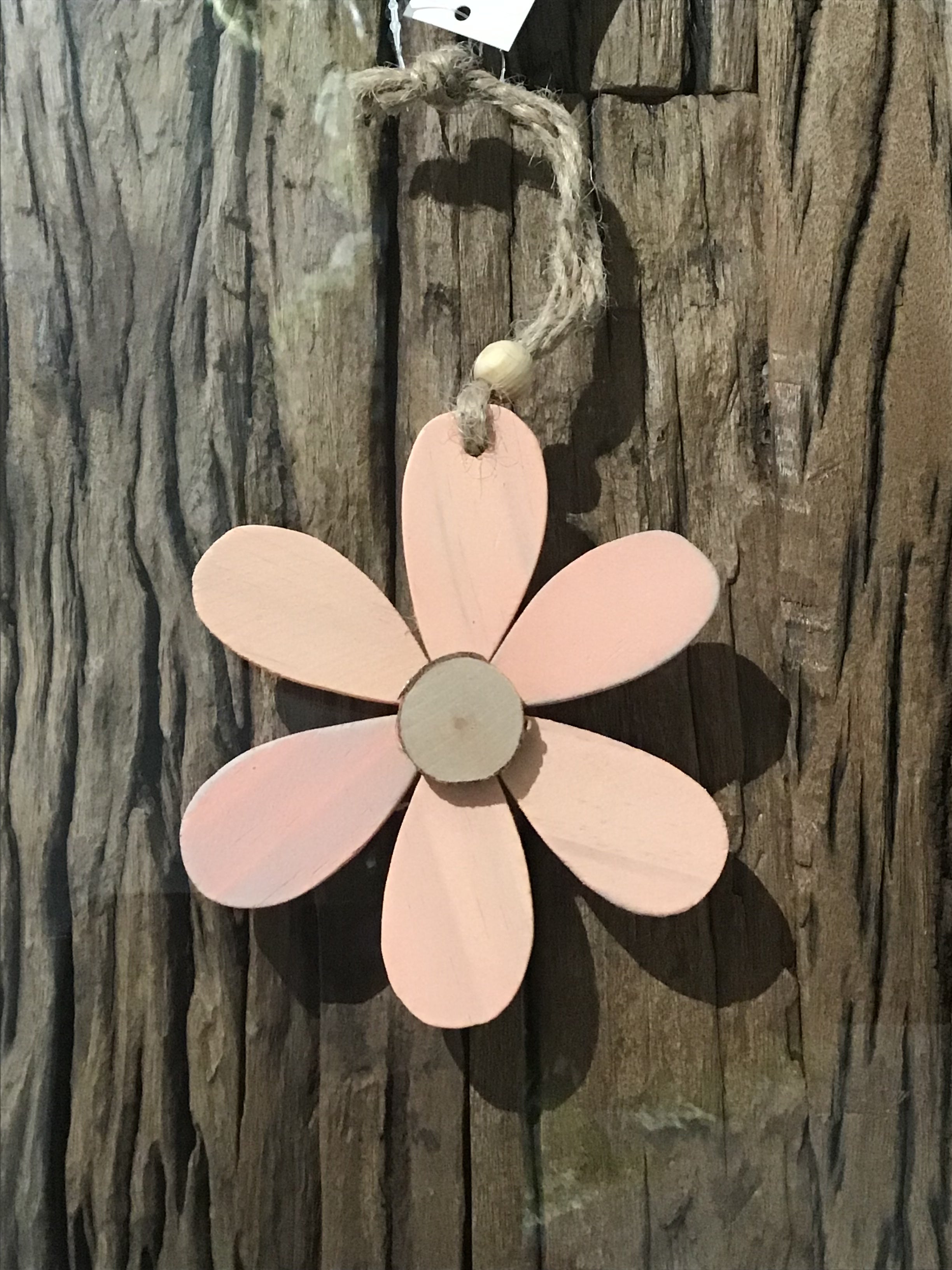 Fiore legno da appendere (piccolo)