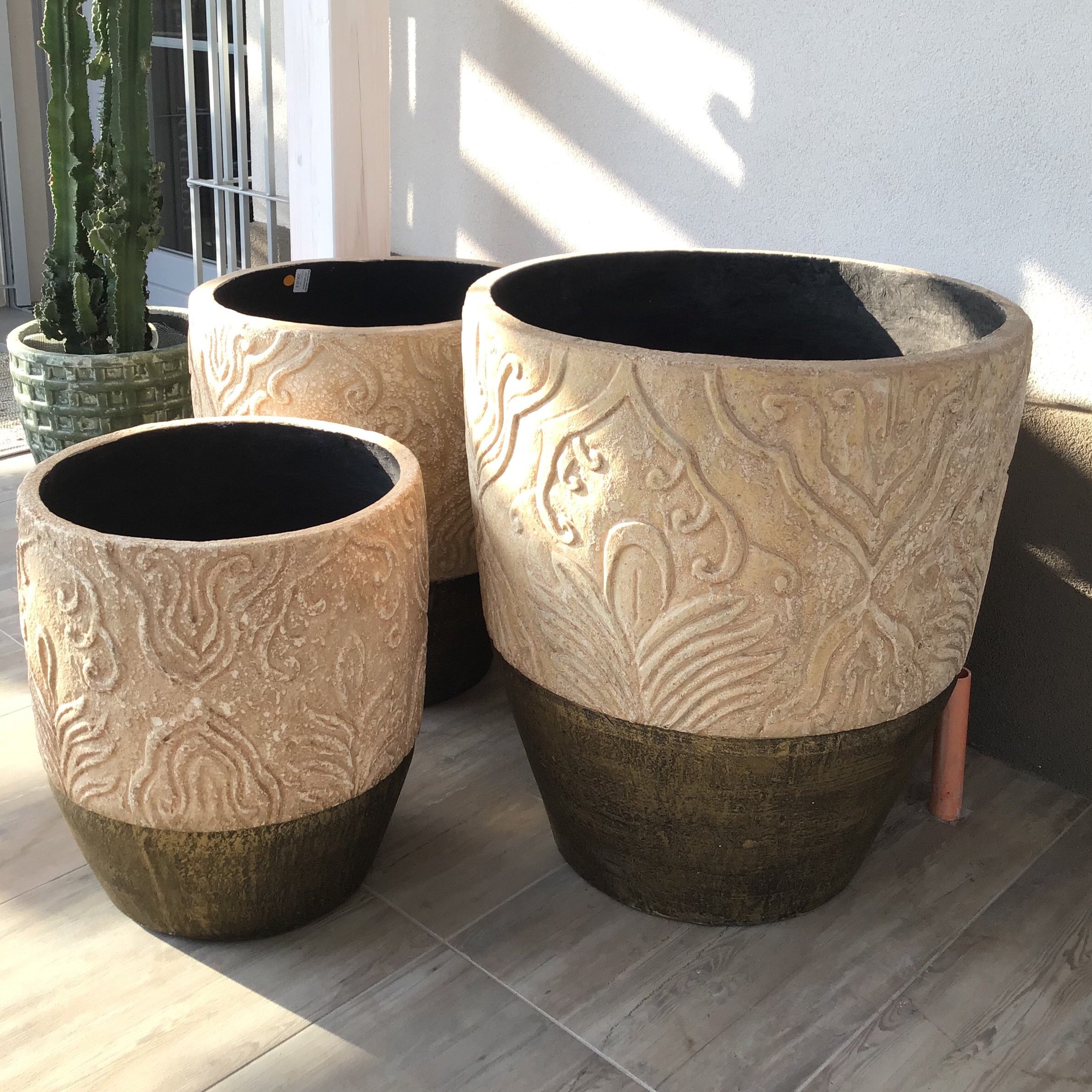 Vaso Sand Ceramic Pot Antique L