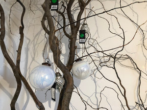Christmas scott white glass ball s