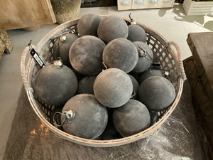 Palla natale velluto grigio