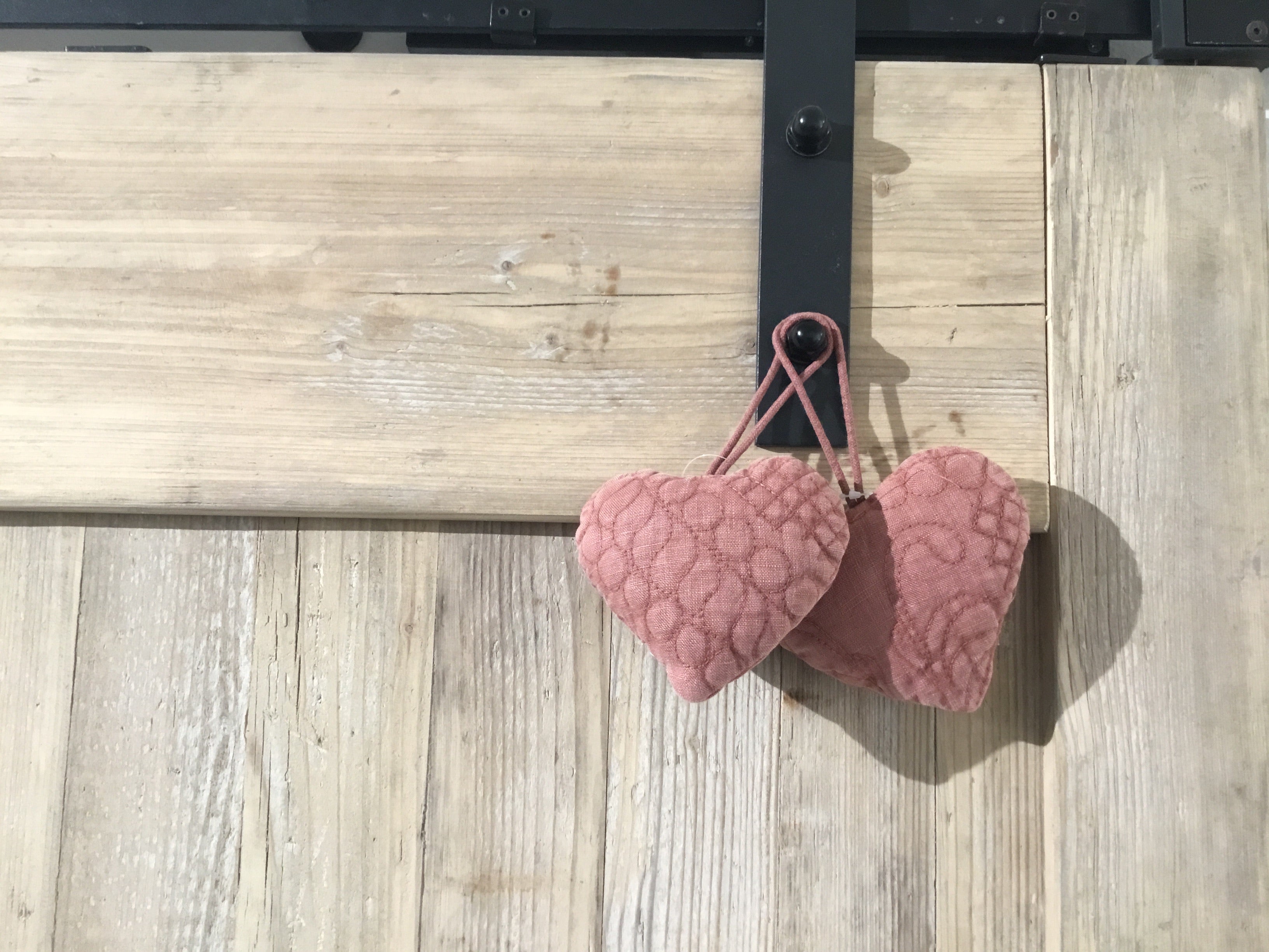 Decoro cuore Lino rosso